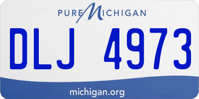 MI license plate DLJ4973