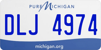 MI license plate DLJ4974