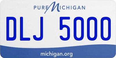 MI license plate DLJ5000