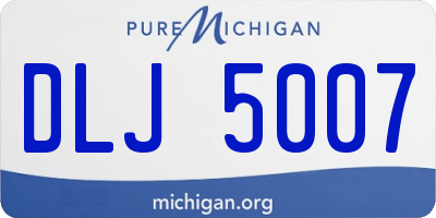 MI license plate DLJ5007