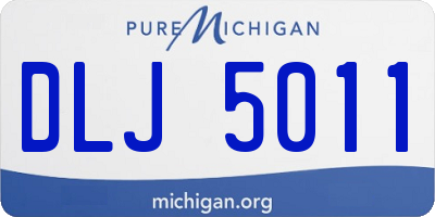MI license plate DLJ5011
