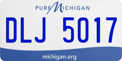 MI license plate DLJ5017