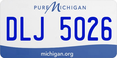 MI license plate DLJ5026