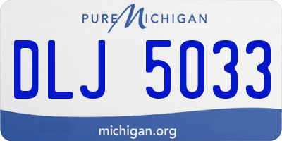 MI license plate DLJ5033