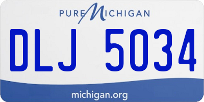 MI license plate DLJ5034