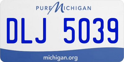 MI license plate DLJ5039