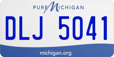 MI license plate DLJ5041