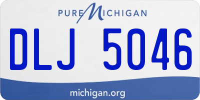 MI license plate DLJ5046
