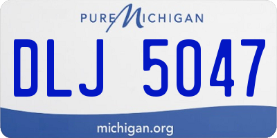 MI license plate DLJ5047