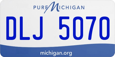 MI license plate DLJ5070