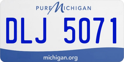 MI license plate DLJ5071
