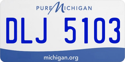MI license plate DLJ5103