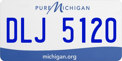 MI license plate DLJ5120