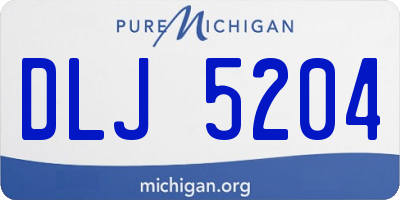 MI license plate DLJ5204