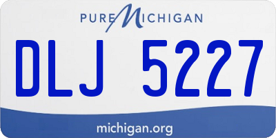 MI license plate DLJ5227