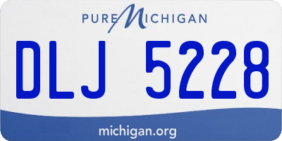 MI license plate DLJ5228