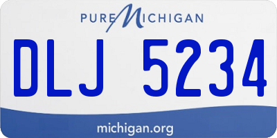 MI license plate DLJ5234