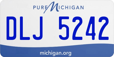 MI license plate DLJ5242