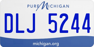 MI license plate DLJ5244