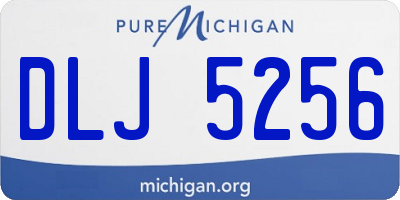 MI license plate DLJ5256