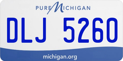 MI license plate DLJ5260