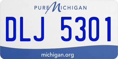 MI license plate DLJ5301