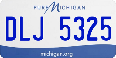 MI license plate DLJ5325