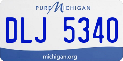 MI license plate DLJ5340