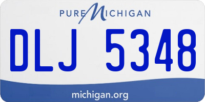 MI license plate DLJ5348