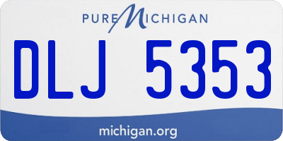 MI license plate DLJ5353