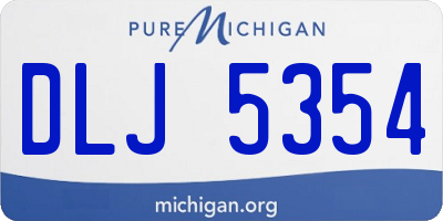 MI license plate DLJ5354