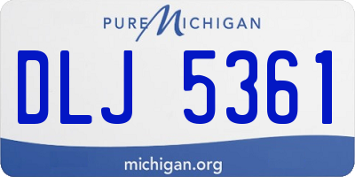 MI license plate DLJ5361