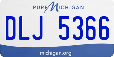 MI license plate DLJ5366