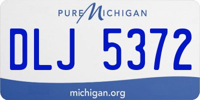 MI license plate DLJ5372