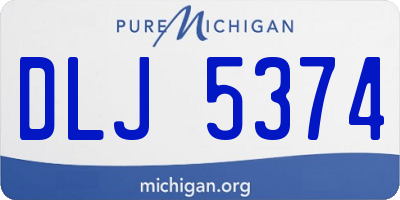 MI license plate DLJ5374