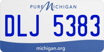MI license plate DLJ5383