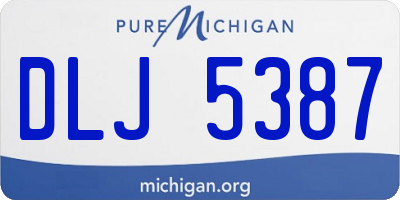 MI license plate DLJ5387