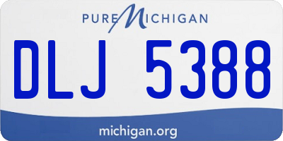 MI license plate DLJ5388