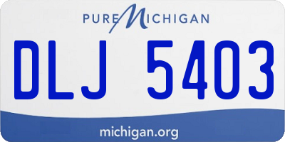 MI license plate DLJ5403