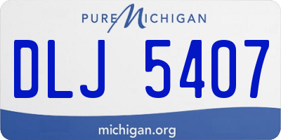 MI license plate DLJ5407