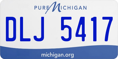 MI license plate DLJ5417