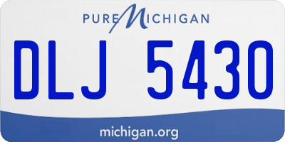MI license plate DLJ5430