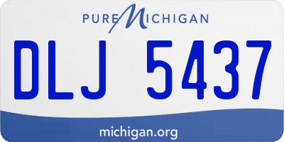 MI license plate DLJ5437