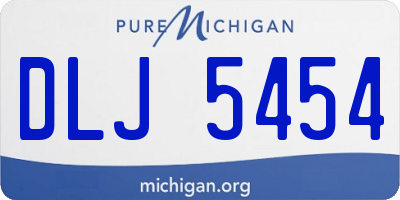 MI license plate DLJ5454