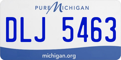 MI license plate DLJ5463