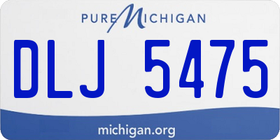 MI license plate DLJ5475