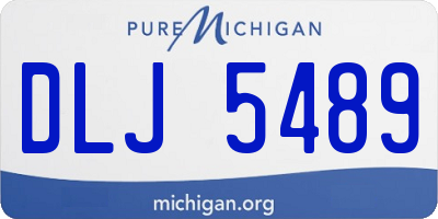 MI license plate DLJ5489