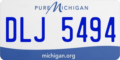 MI license plate DLJ5494