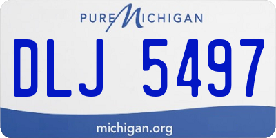 MI license plate DLJ5497