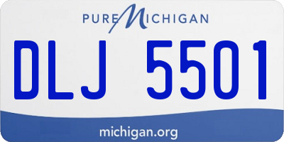 MI license plate DLJ5501
